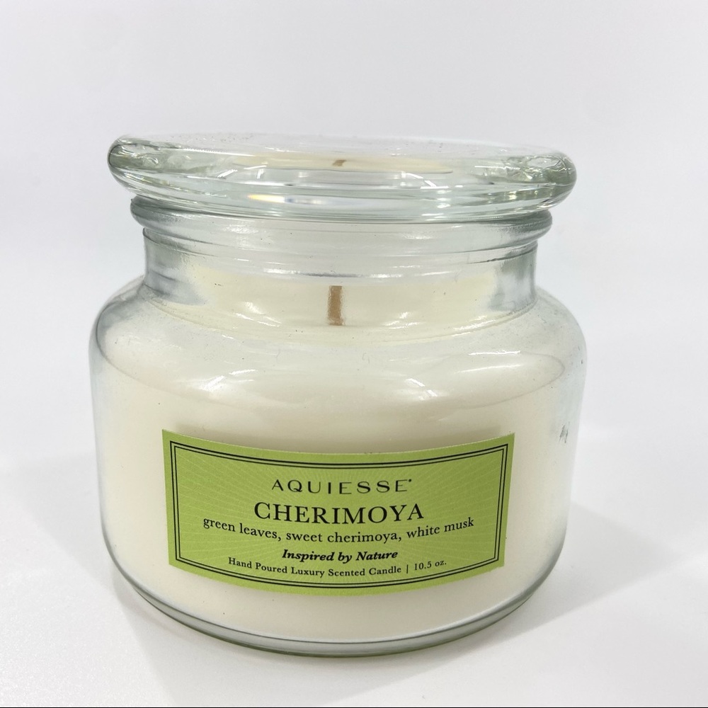 AQUIESSE Cherimoya Luxury Scented Glass Jar Candle 10.5 Ounce NEW